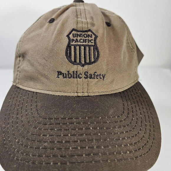 Union Pacific Railroad Brown Hat Cap OSFM Waxed Canvas NWT READ - Picture 11 of 12